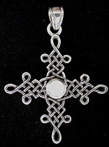 Pärlemorkors - Keltisk kors i Äkta silver.