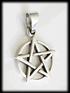 18.5 mm. Litet Pentagram hänge i Äkta silver.