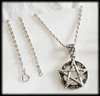 21.5 mm. Pentagram hänge i Äkta silver.