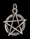 25.5 mm. Pentagram halsband i Äkta silver.