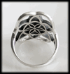 Flower of life silver ring.