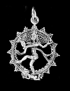 Hängsmycke i Äkta silver med dansande Shiva.