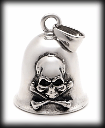 Angel bell / Guardian bell smycke med dödskalle i rostfritt stål.