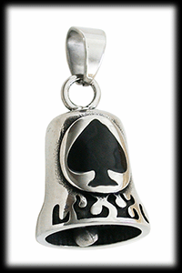 Guardian bell smycke med spader ess i rostfritt stål.