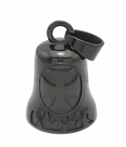 Guardian bell smycke med Malteserkors i svart stål.