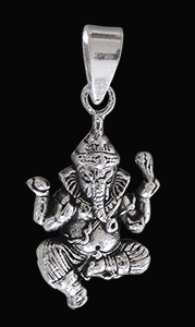 Ganesh halsband i Äkta silver.