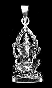 Hängsmycke Ganesh i Äkta silver.