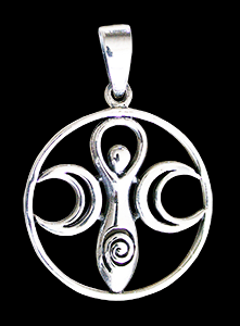 Chackra smycke med spiral gudinnan i Äkta silver.