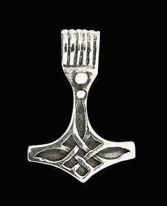 Keltisk Tors hammare i Äkta silver.