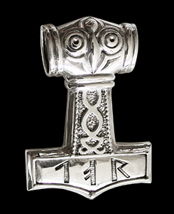 Gigantisk Tors hammare i Äkta silver.