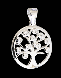 Sött livets träd med glittrande stenar.