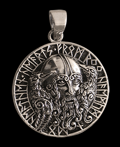 Odin-smycke. Oden halsband i Äkta silver.