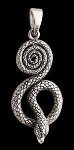 "Spiral-snake" ormhalsband i Äkta silver.