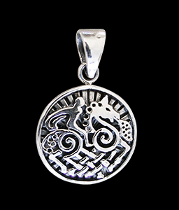 Halsband med Oden och Sleipner, Odens åtta fotade häst.