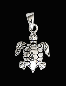 Halsband, liten sköldpadda i Äkta silver