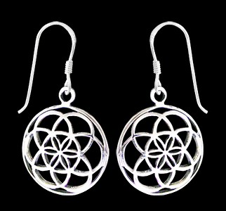 Flower of life örhängen i Äkta silver.