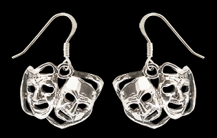 Teatermasker örhängen i Äkta silver.