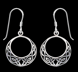 Keltiska örhängen i Äkta silver.