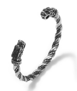 Armband med Fenrisulven i rostfritt stål.