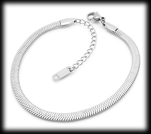 Orm länk armband - rostfritt stål.