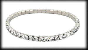Strass armband i rostfritt stål.