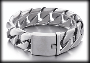 20 mm matt. Pansarlänk armband i stål. 