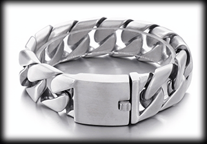 20 mm blank. Pansarlänk armband i stål. 