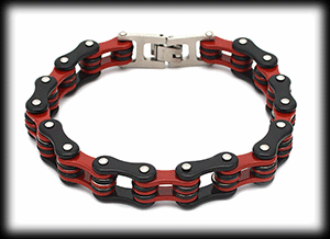 11.5 mm. Indian färgerna. MC Armband i stål. 