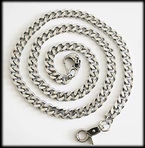 Pansarlänk plånboks kedja / nyckelring kedja i rostfritt stål.