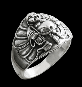 “Laughing Buddha” ring.