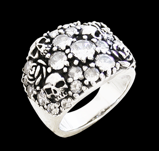 Fantastisk dödskallering i Äkta silver.