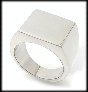 15 X 15 mm klack ring i rostfritt stål.