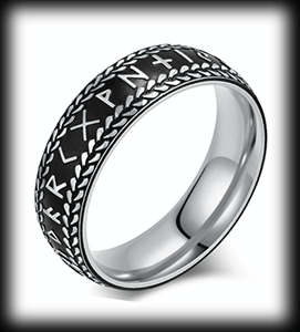 8 mm. Runa ring i rostfritt stål.