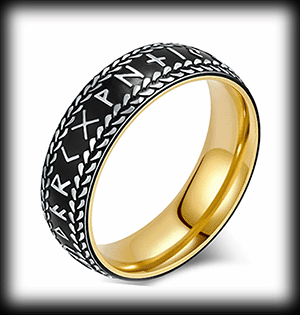 7 mm. Runa ring i guldpläterat rostfritt stål.