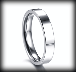 4 mm slät ring i rostfritt stål.