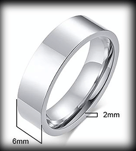 6 mm. Blank stålring. 