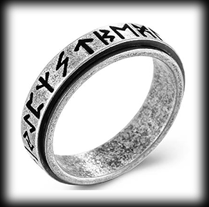 6 mm. Spinner ring i grått rostfritt stål med runraden.