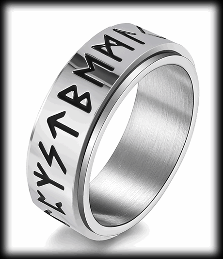 8 mm. Spinner ring i blankt rostfritt stål med runraden.