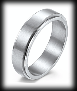 6 mm. Slät spinner ring i matt stål.