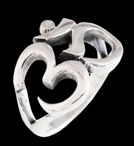 OM, Aum, Ohm ring i Äkta silver.