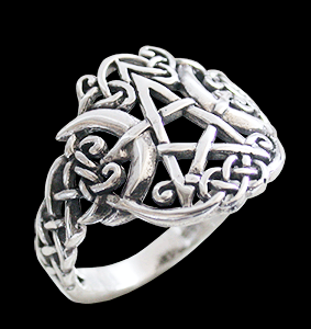 Pentagram ring i Äkta silver.