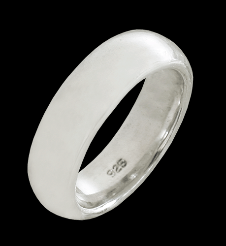 6.3 mm. Slät välvd ring.