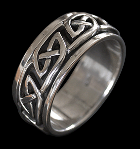 Keltisk spinner ring i Äkta silver.