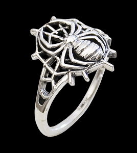 Spindel ring i Äkta silver. 