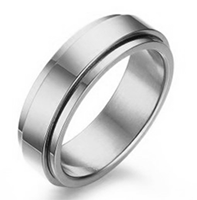 6 mm. Spinner ring i blankt stål.