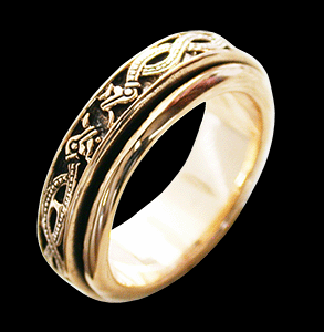 7.9 mm. Brons spinner/ ADHD ring.