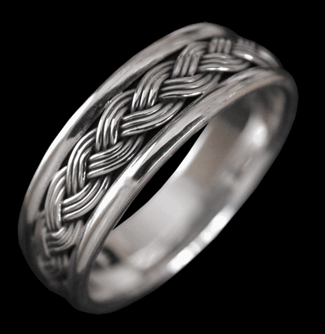 8.4 mm. Flätad spinner ring / stressring i Äkta silver.