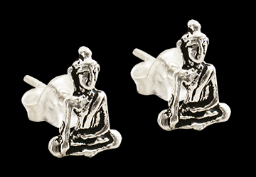 Buddha örhängen i Äkta silver.
