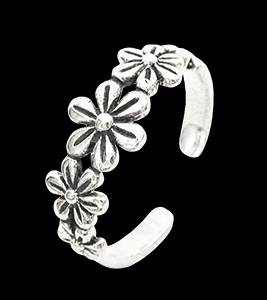 Blommig och somrig tåring i Äkta silver.