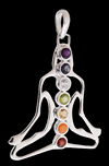 Chakra halsband i Äkta silver.